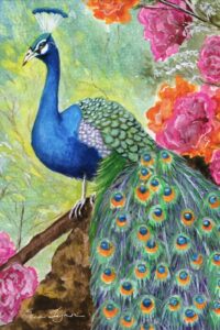 Peacock Greeting Cards (4pk)